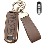 Axtrulix front view of Mazda key fob cover showing neat fit and premium look