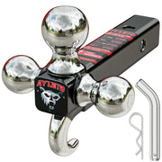 Ayleid tri-ball mount front view showing three ball sizes and benefits