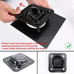 AYMMIC wide backing plate detail demonstrating reinforced load distribution and secure mount