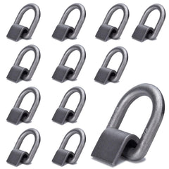 AYMMIC front view of 12-pack D-rings showing durable forged construction and clear labeling