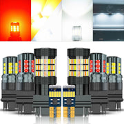 AZQOP front packaging of 3157 LED kit shows contents and quick fitment benefit