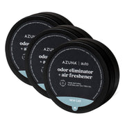 Azuna pod front packaging showing brand and benefit of odor elimination