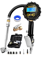 AZUNO inflator front view showing controls and compact design for convenient storage