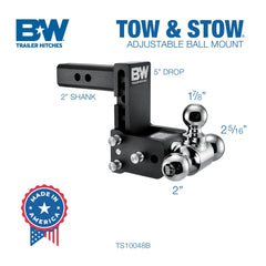 B&W close-up of tri-ball assembly showing quick size change benefit