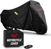 Badass Moto cover front view showing full XL protection for touring bikes