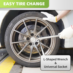 Baffixit rubber jack pad protecting vehicle paint during lift