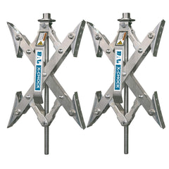 BAL X-Chock front view of assembled pair showing compact profile and stability