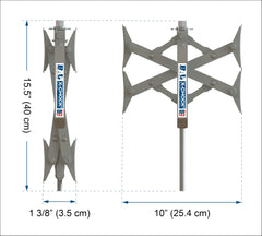 BAL X-Chock included 3/4-inch ratchet wrench detail offering fast setup