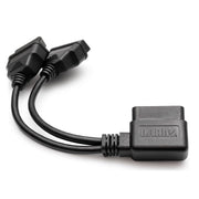 Banks Power front view of splitter cable showing dual ports and compact design for convenience