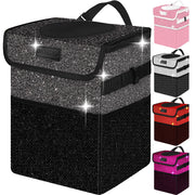 BAOGCOYO front view glitter mini trash bag showing compact design and sparkle