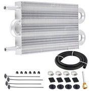 BARTOO front view of cooler showing compact aluminum core and fittings for fast cooling