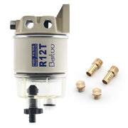 BARTOO front view of R12T separator showing compact spin-on design and easy mounting