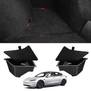 BASENOR front packaging showing Model 3 Highland trunk organizers and neat presentation
