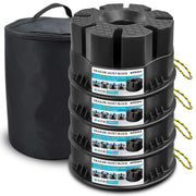 Basima 4-pack front view showing stacked blocks and compact bag for easy transport
