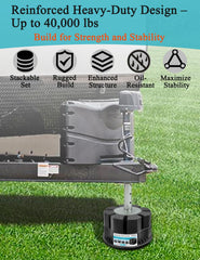 Basima close-up of top platform showing large contact area for stable jack support