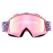 BATFOX goggles front view in pink showing full-face coverage and style