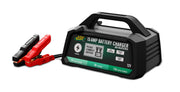 Battery Tender front view showing unit and handle, brand reliability benefit