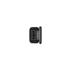 Battery Tender adapter next to smartphone illustrating compact size and portable charging