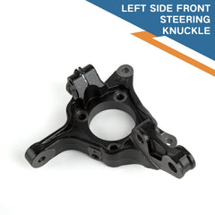 Baxzl knuckle side profile with brake mounts showing direct-fit brake compatibility