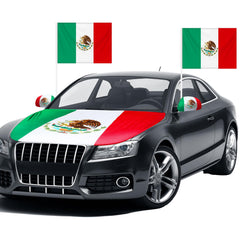 BBTO hood front view showing full Mexican flag and street-ready protection