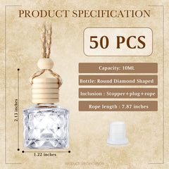 BBTO side profile of diamond-shaped glass bottle showing compact elegant silhouette