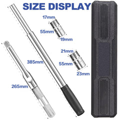 BCJCLTS telescoping handle extended to 23 inches for greater leverage benefit