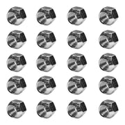 BCP Fasteners front view of 7/16-20 acorn lug nuts showing pack and finish for reliable replacements