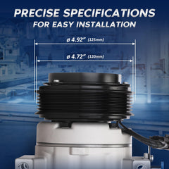 BDELI compressor pulley close-up highlighting 6-groove compatibility benefits