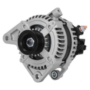 BDELI alternator front view showing housing, brand, and mounting benefits