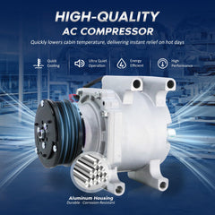BDELI compressor label and port area visible, aiding correct vehicle matching