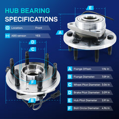 BDELI hub ABS sensor wire detail enabling accurate wheel speed readings