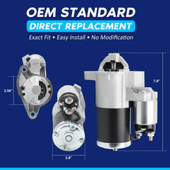 BDELI starter gear close-up showing 10-tooth pinion for precise engagement