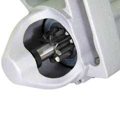 BDELI side view of mounting flange illustrating correct bolt pattern and alignment