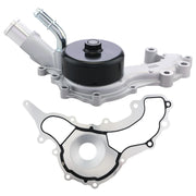 BDELI water pump front assembly showing mounting points and fitment benefit