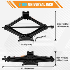Beaiguna scissor jack close-up highlighting reinforced carbon steel and durable construction