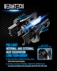 BEAMTECH bulb installed in fog lamp demonstrating improved near-field visibility