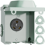 BEBOBLY front view of outlet box showing secure outdoor installation benefit