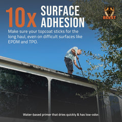 BEEST primer applied with roller showing fast application and adhesion