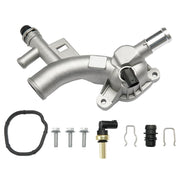 BELKEBIR front view water outlet showing flange and ports for reliable fit
