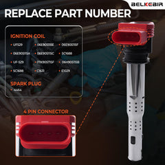 BELKEBIR iridium spark plug close-up showing durable electrode and long life