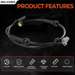 BELKEBIR sensor installed on wheel hub illustrating restored ABS signal reliability