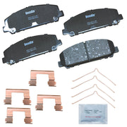 Bendix Priority1 front pad set packaging showing included hardware and fit benefit
