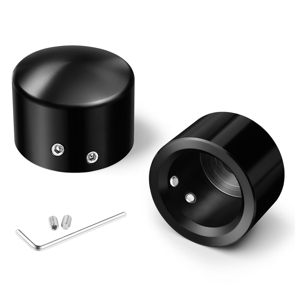 Benlari front axle cap front view showing sleek black finish and styling benefit