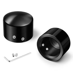 Benlari front axle cap front view showing sleek black finish and styling benefit
