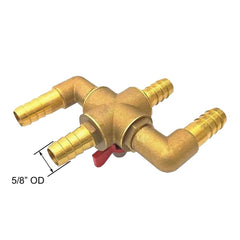 BesNPT valve installed on coolant hose demonstrating easy manual flow control
