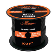 BEST CONNECTIONS front view of 100ft roll showing label and coil, easy identification benefit