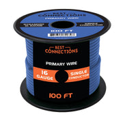 BEST CONNECTIONS roll front view showing 100ft wire and clear labeling for easy selection