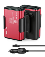 BESTEK front panel showing AC outlet and ports for versatile charging