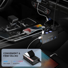 BESTEK individual on/off switches detail for controlling each cigarette socket