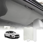 BestEvMod sunshade installed on Mach‑E sunroof showing neat fit and heat reduction